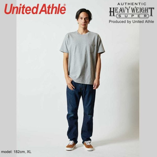 United Athle 4253-01 7.1oz Heavy Weight Adult Cotton Pocket T-shirt