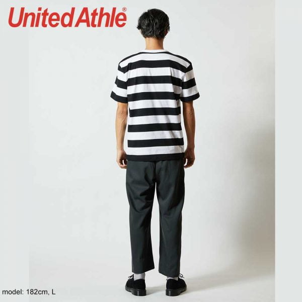 United Athle 5625-01 5.6oz Adult Striped Cotton T-shirt
