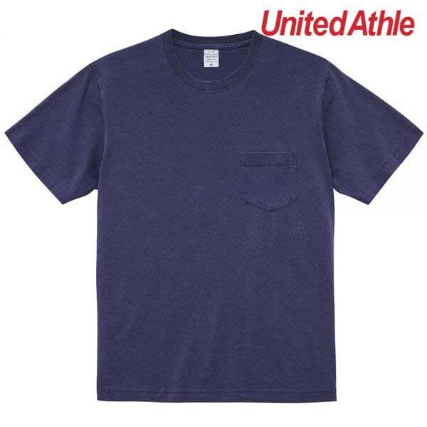 United Athle 5029 5.6oz 顏料染圓領短袖有袋 T 恤