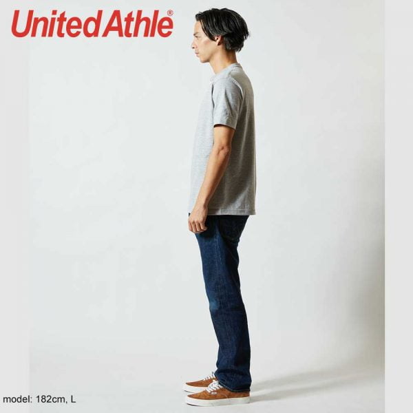 United Athle 5.6oz 成人短袖亨利領 T恤